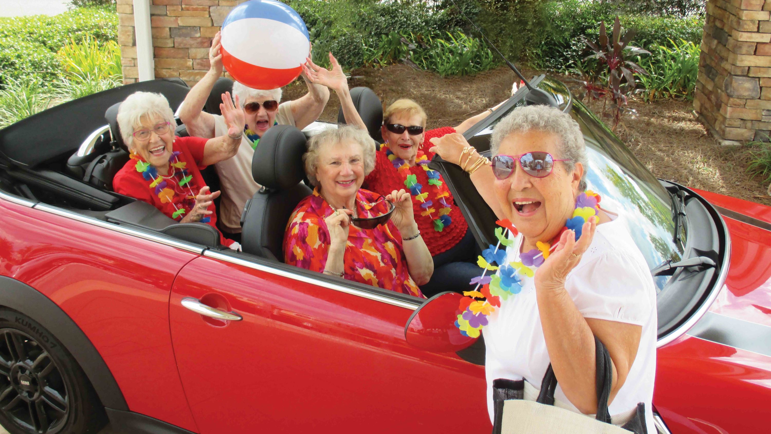 Northridge-Women-In-Red-Car