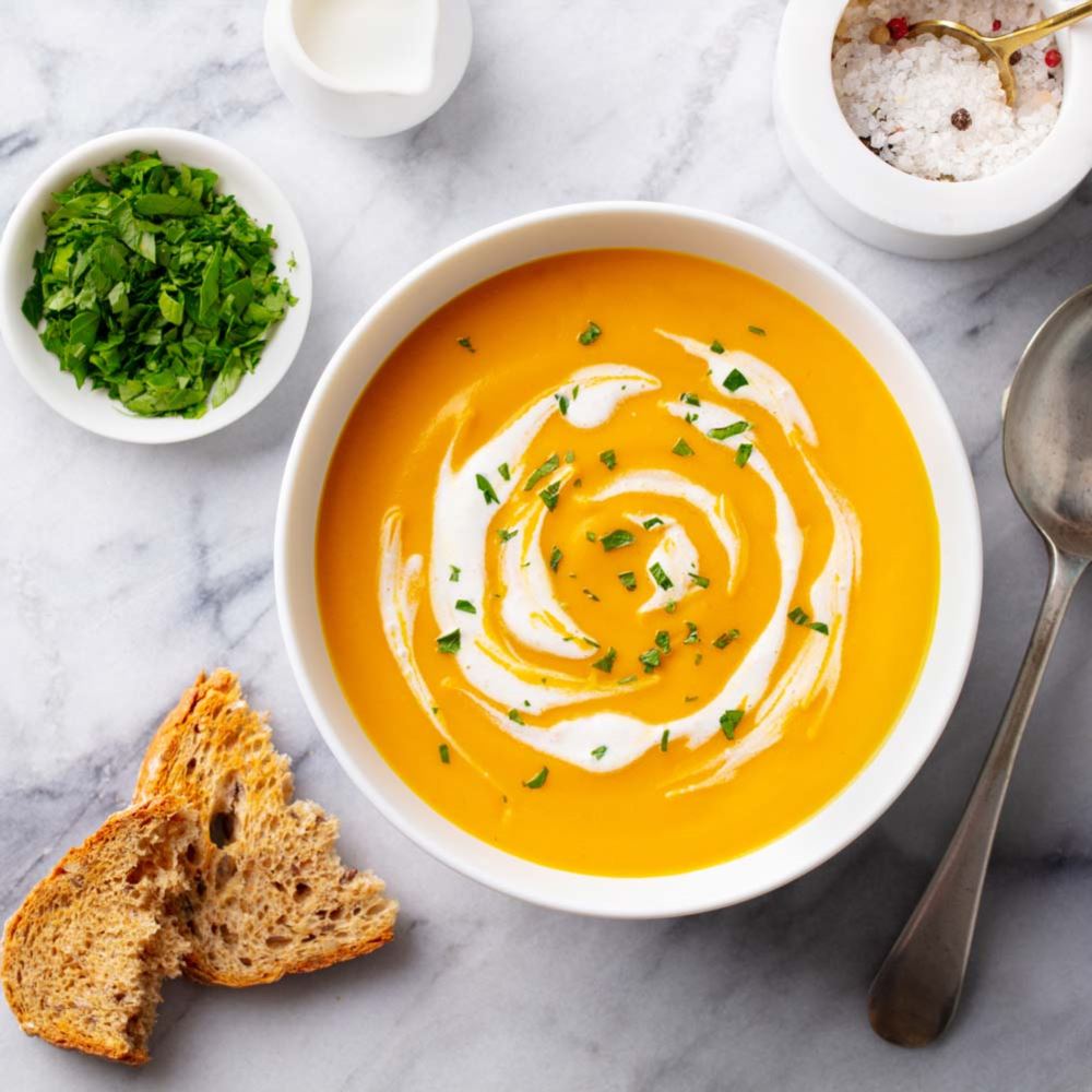 NorthRidge butternut squash soup and bread