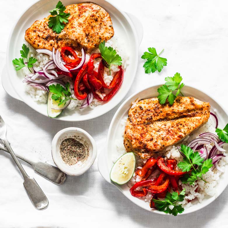 Indianapolis chicken veggies rice meal